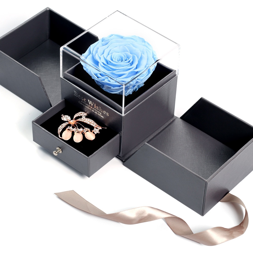 Boîte à Bijoux Enfant Hiver 24cm Rose & Bleu
